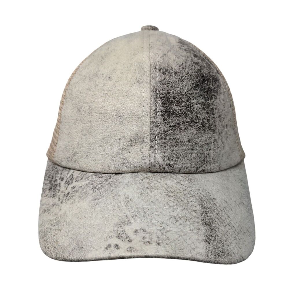 C.C Exclusives Strapback Mesh Back Trucker Hat Multi One Size Ponytail